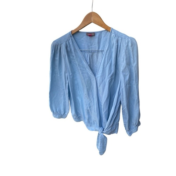 Vince Camuto Side Tie Surplice Top I Size:L - Picture 3 of 13